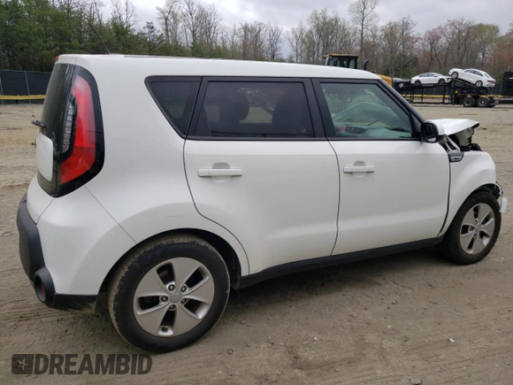 2015 Kia Soul with VIN KNDJN2A22F7804771, listed as a Copart auction lot 51493755 with 52,666 mi miles and Salvage Title. Bid and sale history available at DreamBid. Image 3.