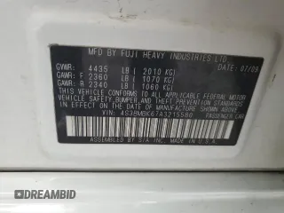 2010 Subaru Legacy Limited Moon with VIN 4S3BMBK67A3215580, listed as a Copart auction lot 58890365 with 115,006 mi miles and Salvage title. Bid and sale history available at DreamBid. Image 12.
