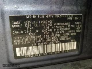 2013 Subaru Outback 2.5i Premium with VIN 4S4BRBCC7D3278295, listed as a Copart auction lot 50550715 with 176,054 mi miles and Salvage Title. Bid and sale history available at carsss.com. Image 14.