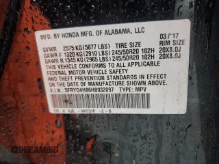 2017 Acura MDX Advance z VIN 5FRYD4H86HB032097, wystawiony jako Copart lot #51279475 z przebiegiem 98 870 mil mil oraz Szkoda całkowita • Salvage title. Historia ofert i sprzedaży dostępna na DreamBid. Obrazek 13.