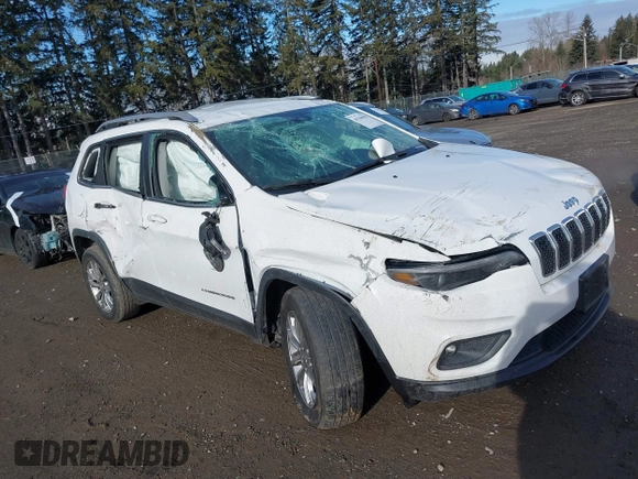 2021 Jeep Cherokee Altitude with VIN 1C4PJLLB9MD250913, listed as a IAAI auction lot 41506985 with 55,458 mi miles. Bid and sale history available at carsss.com. Image 1.