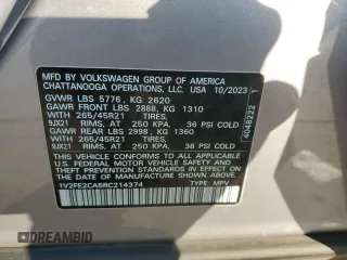 2024 Volkswagen Atlas SEL Premium R-Line с VIN 1V2FE2CA5RC214374, выставлен на аукционе Copart как лот 43290865 с пробегом 20 393 миль миль и Списание • Salvage title. История ставок и продаж доступна на DreamBid. Изображение 13.