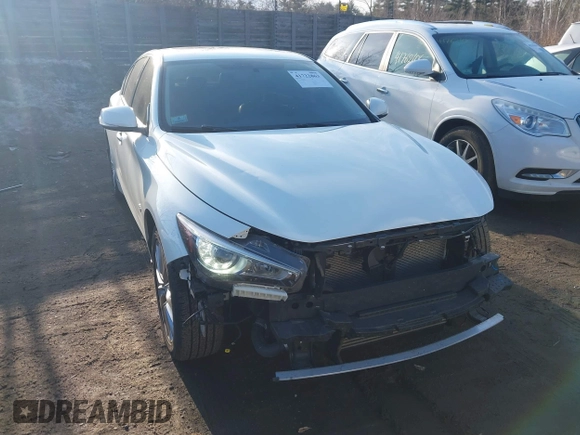 2018 Infiniti Q50 2.0t LUXE with VIN JN1CV7ARXJM280110, listed as a IAAI auction lot 41722863 with 88,878 mi miles. Bid and sale history available at carsss.com. Image 13.