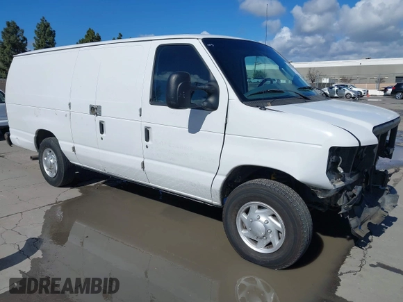 2008 Ford Econoline Cargo Commercial with VIN 1FTNS24L08DA46609, listed as a IAAI auction lot 41729157 with 298,010 mi miles and . Bid and sale history available at DreamBid. Image 1.