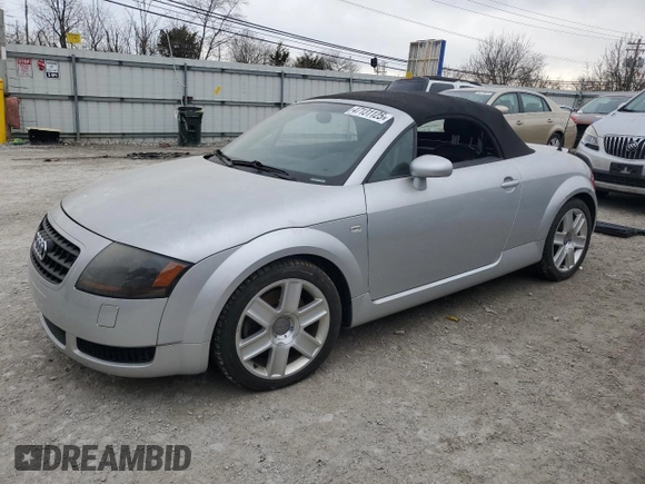 2005 Audi TT with VIN TRUTC28N551003385, listed as a Copart auction lot 47131125 with 102,278 mi miles and Salvage title. Bid and sale history available at DreamBid. Image 1.