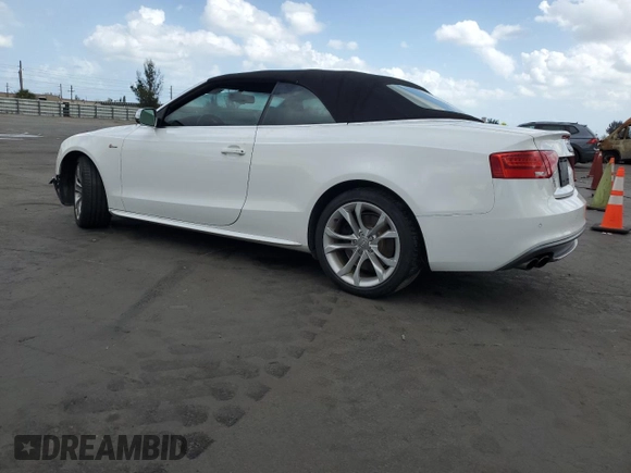 2014 Audi S5 Prestige with VIN WAUVGAFH7EN005272, listed as a Copart auction lot 51123045 with 113,937 mi miles and Salvage Title. Bid and sale history available at carsss.com. Image 2.