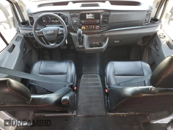 2021 Ford Transit Cargo with VIN 1FTBR3X83MKA58920, listed as a Copart auction lot 59946095 with 65,655 mi miles and Salvage title. Bid and sale history available at DreamBid. Image 8.