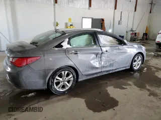 2013 Hyundai Sonata Limited with VIN 5NPEC4AC4DH617813, listed as a Copart auction lot 46164025 with 87,256 mi miles and Salvage Title. Bid and sale history available at DreamBid. Image 3.