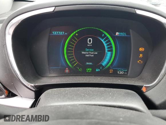 2016 Chevrolet Volt Premier with VIN 1G1RD6S52GU140893, listed as a Copart auction lot 43760765 with 137,727 mi miles and Salvage Title. Bid and sale history available at carsss.com. Image 9.
