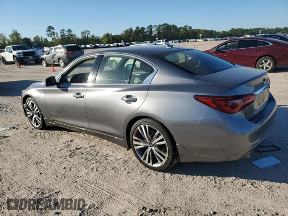 2021 Infiniti Q50 Signature Edition with VIN JN1EV7CP8MM702951, listed as a Copart auction lot 80562724 with 65,016 mi miles and Salvage title. Bid and sale history available at DreamBid. Image 2.