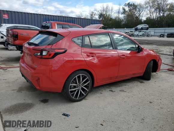 2024 Subaru Impreza Sport with VIN JF1GUAFC4R8240151, listed as a Copart auction lot 76044224 with 6,294 mi miles and Salvage Title. Bid and sale history available at carsss.com. Image 3.