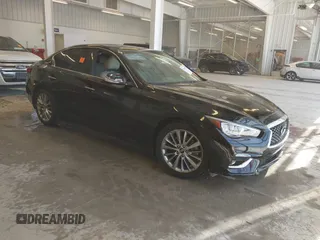 2019 Infiniti Q50 Luxe z VIN JN1EV7AR2KM557469, wystawiony jako IAAI lot #41662789 z przebiegiem 53 243 mil mil oraz . Historia ofert i sprzedaży dostępna na DreamBid. Obrazek 1.