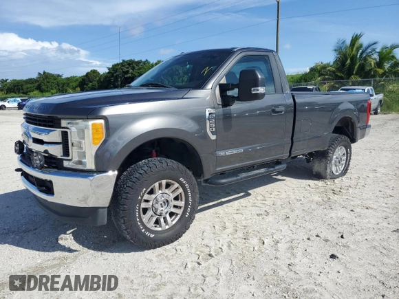 2017 Ford Super Duty F-250 SRW XLT with VIN 1FTBF2BTXHED86449, listed as a Copart auction lot 66594654 with 110,091 mi miles and Salvage Title. Bid and sale history available at carsss.com. Image 1.