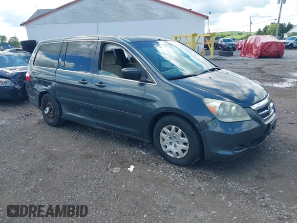 2005 Honda Odyssey LX with VIN 5FNRL38205B128740, listed as a IAAI auction lot 42209974 with 183,014 mi miles and . Bid and sale history available at DreamBid. Image 1.