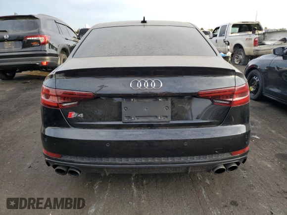 2018 Audi S4 Premium Plus with VIN WAUB4AF47JA117029, listed as a Copart auction lot 76617824 with 49,000 mi miles and Salvage Title. Bid and sale history available at carsss.com. Image 6.