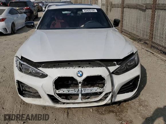2023 BMW 4 Series 430i с VIN WBA63AV09PFP45446, выставлен на аукционе Copart как лот 83420194 с пробегом Не указан миль и Чистый • Clean title. История ставок и продаж доступна на DreamBid. Изображение 5.