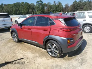 2020 Hyundai Kona Ultimate with VIN KM8K53A57LU428372, listed as a Copart auction lot 79446314 with 0 mi miles and Non Repairable. Bid and sale history available at carsss.com. Image 2.