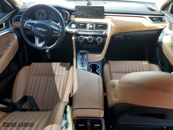 2022 Genesis G70 2.0T with VIN KMTG34TA2NU096216, listed as a Copart auction lot 80650984 with 63,147 mi miles and Non Repairable. Bid and sale history available at carsss.com. Image 8.