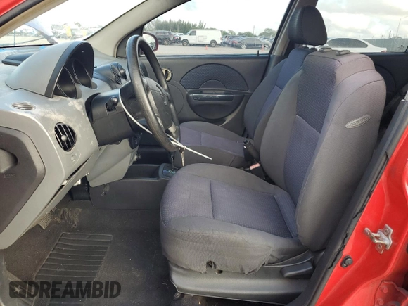 2006 Chevrolet Aveo LS with VIN KL1TD56646B681567, listed as a Copart auction lot 43339015 with 10 mi miles and Salvage title. Bid and sale history available at DreamBid. Image 7.