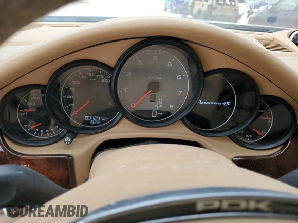 2014 Porsche Panamera 4S Executive with VIN WP0BB2A75EL062252, listed as a Copart auction lot 77269564 with 83,124 mi miles and Salvage Title. Bid and sale history available at DreamBid. Image 9.