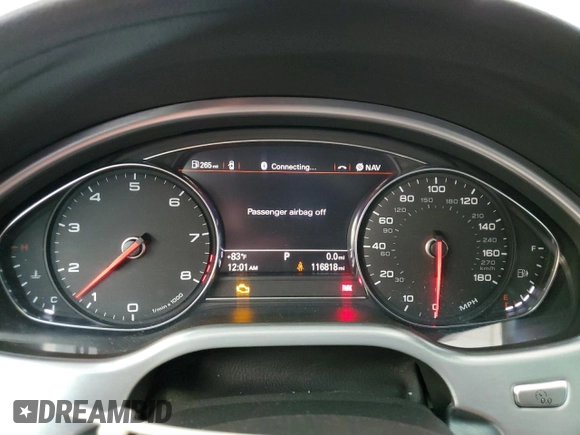 2015 Audi A8 with VIN WAUJGAFD3FN016587, listed as a Copart auction lot 60778904 with 116,818 mi miles and Clean title. Bid and sale history available at DreamBid. Image 9.