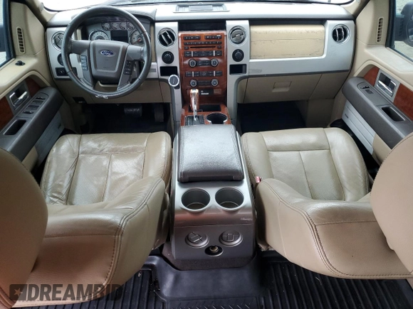 2009 Ford F-150 XL with VIN 1FTPW14V49FA35949, listed as a Copart auction lot 55382805 with 160,445 mi miles and Salvage title. Bid and sale history available at DreamBid. Image 8.