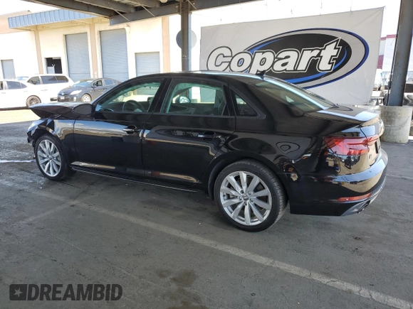2018 Audi A4 Premium with VIN WAUDNAF45JN009698, listed as a Copart auction lot 56996875 with 39,134 mi miles and Salvage title. Bid and sale history available at DreamBid. Image 2.