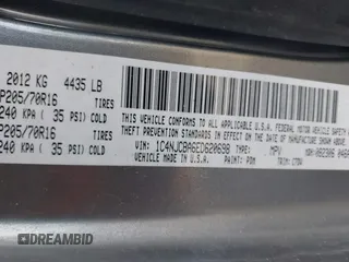 2014 Jeep Compass Sport with VIN 1C4NJCBA6ED620698, listed as a IAAI auction lot 41852056 with 193,085 mi miles and . Bid and sale history available at DreamBid. Image 9.