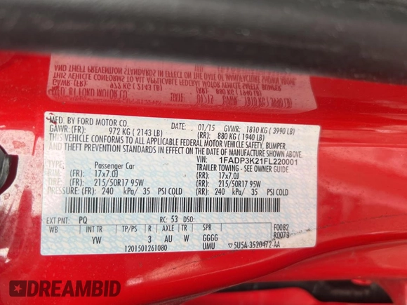 2015 Ford Focus SE with VIN 1FADP3K21FL220001, listed as a Copart auction lot 54587075 with 183,199 mi miles and Clean Title. Bid and sale history available at carsss.com. Image 10.