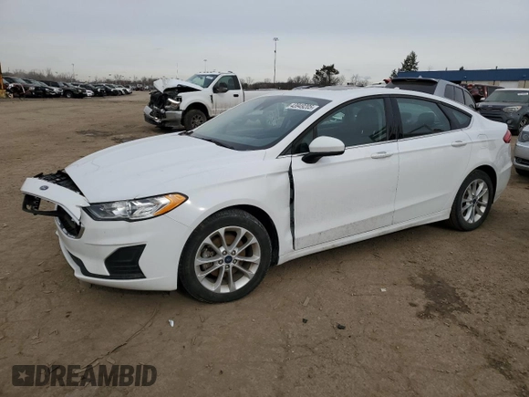 2020 Ford Fusion SE with VIN 3FA6P0HD3LR250467, listed as a Copart auction lot 43949205 with 50,592 mi miles and Salvage Title. Bid and sale history available at carsss.com. Image 1.