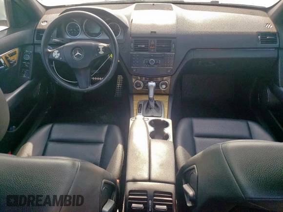2009 Mercedes-Benz C 350 Sport with VIN WDDGF56X69R056988, listed as a Copart auction lot 58310825 with 153,579 mi miles and Salvage title. Bid and sale history available at DreamBid. Image 8.