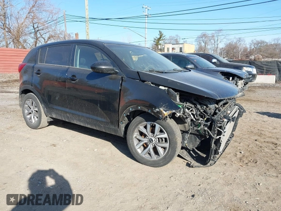 2015 Kia Sportage LX with VIN KNDPB3AC8F7761989, listed as a IAAI auction lot 41787389 with 31,706 mi miles and . Bid and sale history available at DreamBid. Image 1.