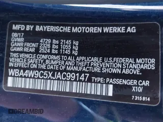 2018 BMW 4 Series 440i xDrive с VIN WBA4W9C5XJAC99147, выставлен на аукционе IAAI как лот 41947601 с пробегом 94 460 миль миль и . История ставок и продаж доступна на DreamBid. Изображение 9.
