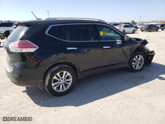 2014 Nissan Rogue SV with VIN 5N1AT2MT6EC781295, listed as a Copart auction lot 46110235 with 0 mi miles and Salvage Title. Bid and sale history available at carsss.com. Image 3.