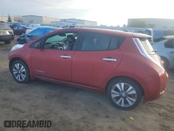2015 Nissan LEAF SV with VIN 1N4AZ0CP3FC325967, listed as a Copart auction lot 70502122 with 30,502 mi miles. Bid and sale history available at carsss.com. Image 2.