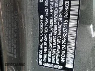 2023 Porsche 911 Turbo z VIN WP0AD2A99PS257416, wystawiony jako Copart lot #54127325 z przebiegiem 7 252 mil mil oraz Szkoda całkowita • Salvage title. Historia ofert i sprzedaży dostępna na DreamBid. Obrazek 12.