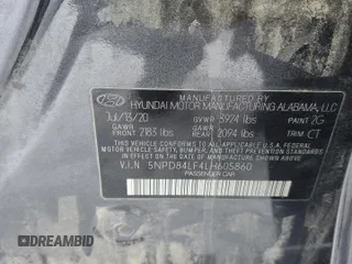 2020 Hyundai Elantra SEL z VIN 5NPD84LF4LH605860, wystawiony jako Copart lot #47171925 z przebiegiem 148 762 mil mil oraz Szkoda całkowita • Salvage title. Historia ofert i sprzedaży dostępna na DreamBid. Obrazek 12.