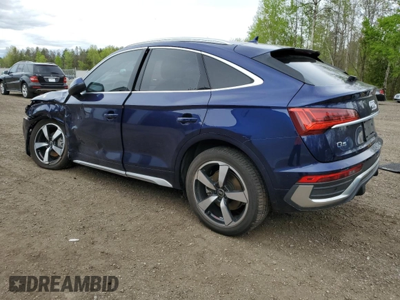 2023 Audi Q5 Sportback S line Premium with VIN WA14AAFY5P2127823, listed as a Copart auction lot 52159404 with 17,094 mi miles and Salvage title. Bid and sale history available at DreamBid. Image 2.