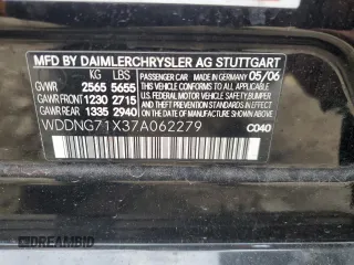 2007 Mercedes-Benz S 550 z VIN WDDNG71X37A062279, wystawiony jako Copart lot #53285205 z przebiegiem Nie podano mil oraz Szkoda całkowita • Salvage title. Historia ofert i sprzedaży dostępna na DreamBid. Obrazek 13.