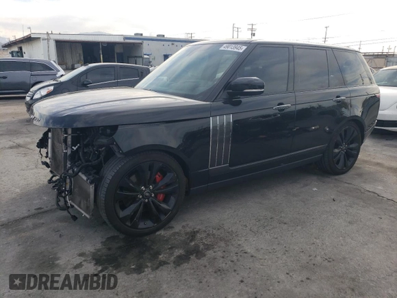 2020 Land Rover Range Rover SV Autobiography Dynamic with VIN SALGW2REXLA580744, listed as a Copart auction lot 49013945 with 47,176 mi miles and Salvage title. Bid and sale history available at DreamBid. Image 1.
