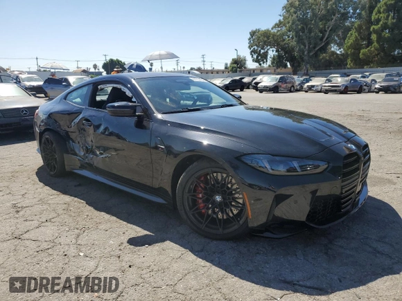 2025 BMW M4 Competition xDrive with VIN WBS33HK09SCS26841, listed as a Copart auction lot 67757404 with 0 mi miles and Salvage Title. Bid and sale history available at carsss.com. Image 4.