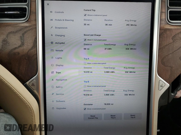 2016 Tesla Model X 70D with VIN 5YJXCDE26GF034172, listed as a Copart auction lot 51710865 with 78,930 mi miles and Salvage Title. Bid and sale history available at carsss.com. Image 9.