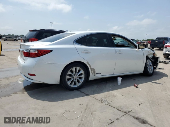 2013 Lexus ES 300h with VIN JTHBW1GG9D2029389, listed as a Copart auction lot 54676145 with Not Provided miles and Salvage Title. Bid and sale history available at DreamBid. Image 3.