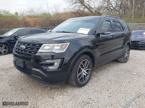 2017 Ford Explorer Sport with VIN 1FM5K8GT0HGA78582, listed as a IAAI auction lot 41919570 with 162,340 mi miles. Bid and sale history available at carsss.com. Image 2.