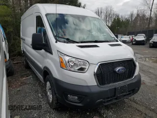 2021 Ford Transit Cargo with VIN 1FTBR1C88MKB00153, listed as a Copart auction lot 41636224 with 21,072 mi miles and Salvage Title. Bid and sale history available at DreamBid. Image 4.