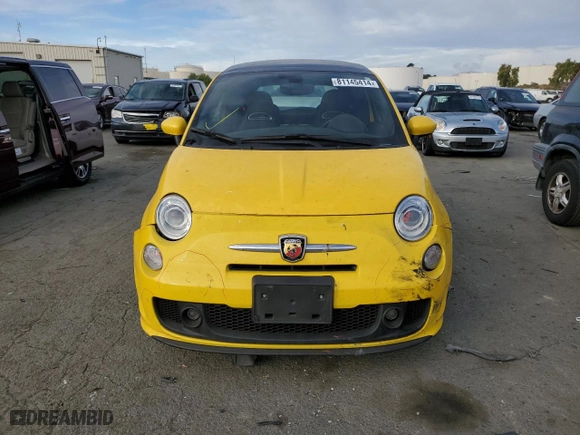 2017 FIAT 500 Abarth with VIN 3C3CFFFH3HT675355, listed as a Copart auction lot 81145414 with NaN miles and Salvage Title. Bid and sale history available at carsss.com. Image 5.