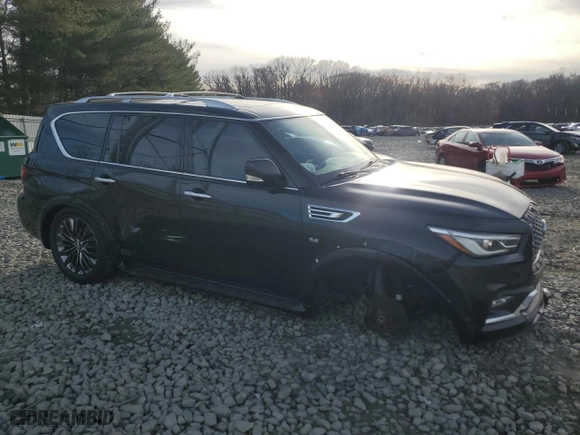 2019 Infiniti QX80 LUXE with VIN JN8AZ2NF3K9681793, listed as a Copart auction lot 49930475 with 83,923 mi miles and Salvage Title. Bid and sale history available at carsss.com. Image 4.