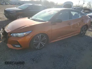 2020 Nissan Sentra SR with VIN 3N1AB8DV3LY261882, listed as a Copart auction lot 49199405 with 39,222 mi miles and Salvage Title. Bid and sale history available at DreamBid. Image 1.