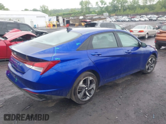 2023 Hyundai Elantra SEL with VIN KMHLS4AG6PU612325, listed as a IAAI auction lot 42318709 with 21,399 mi miles and . Bid and sale history available at DreamBid. Image 4.