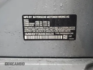 2024 BMW 3 Series M340i xDrive with VIN 3MW49FF06R8E80028, listed as a Copart auction lot 45135535 with 3,575 mi miles and Salvage Title. Bid and sale history available at carsss.com. Image 12.